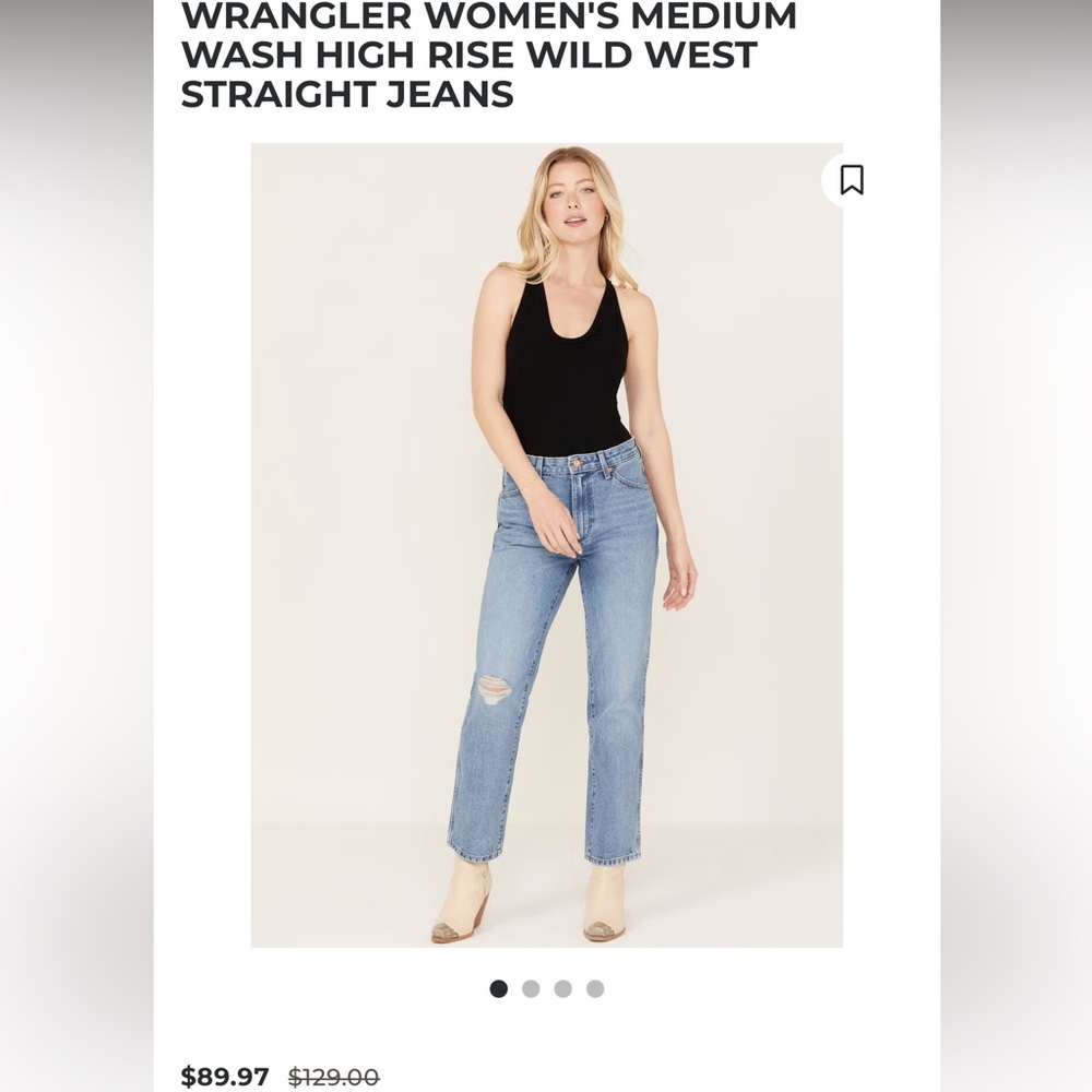 Wrangler Women's Wild West Jeans - Picture 3 of 4